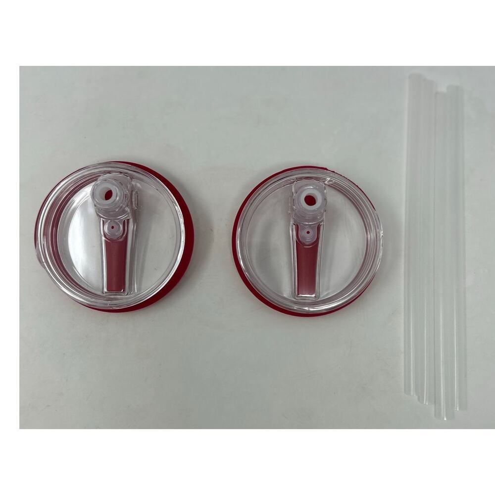 Stanley Replacement Lids Red 30 oz. 2 Lids and 4 Straws
